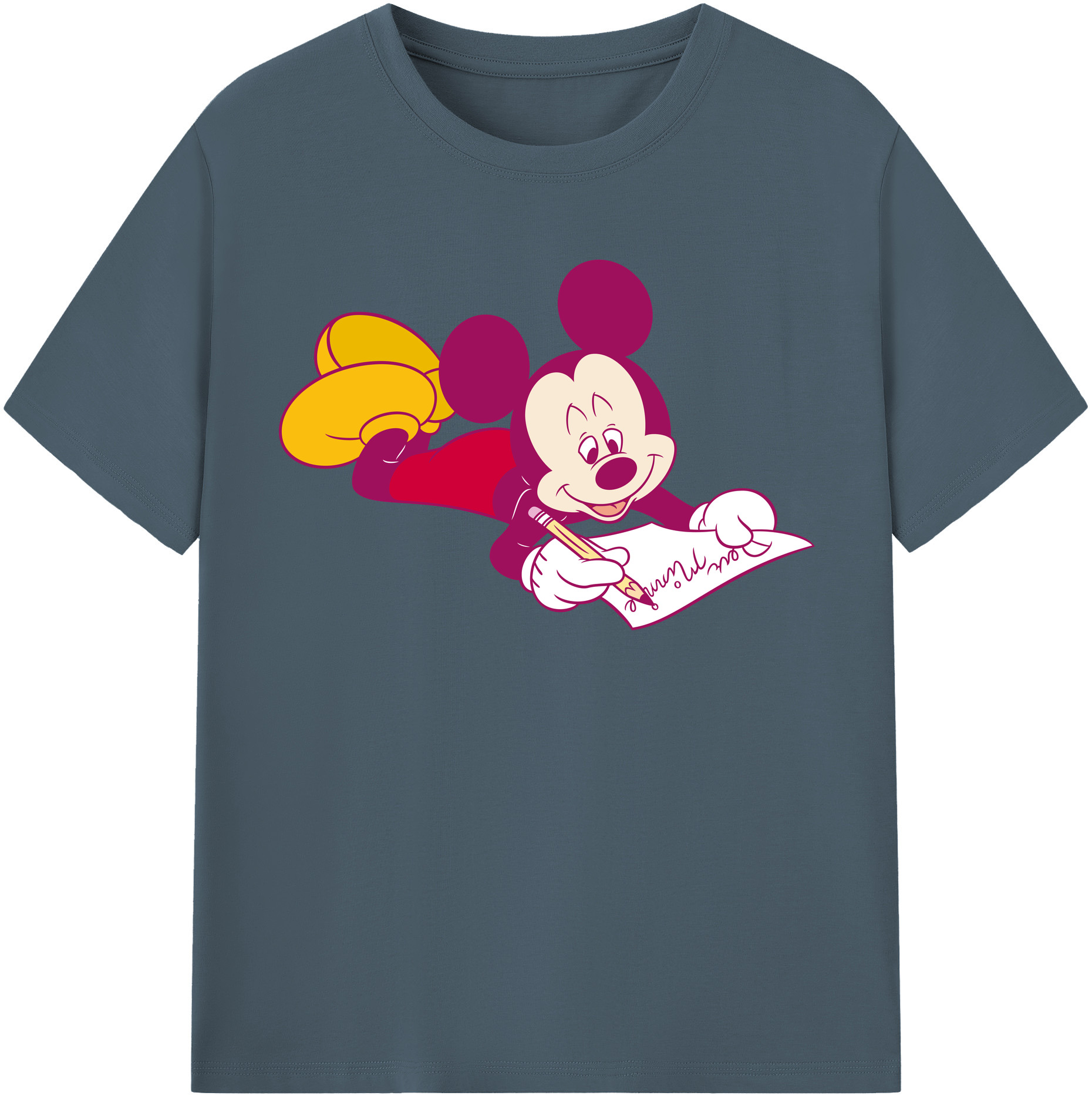 （画像用） ミッキーマウス Mickey Mouse 綿100％半袖Tシャツ（フロントプリント）